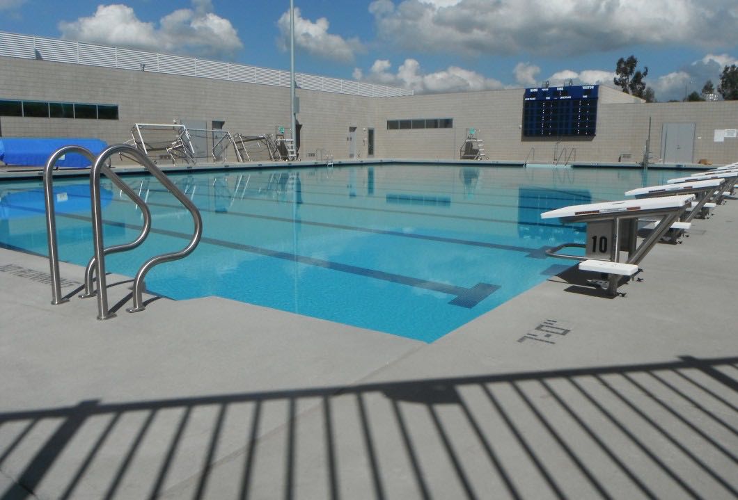 Outdoor pool at an aquatics facility