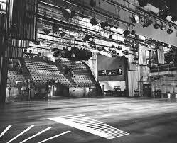 black and white photo of NBC's new television studio from 1952.